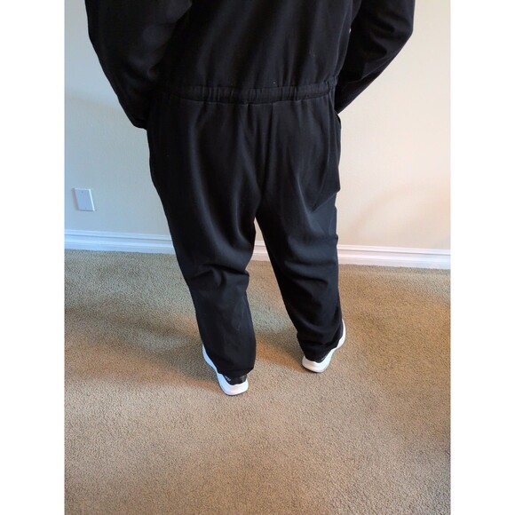 Women With Control Black Knit denim One Piece Jumpsuit 3X Loungewear Stretch - Picture 8 of 16